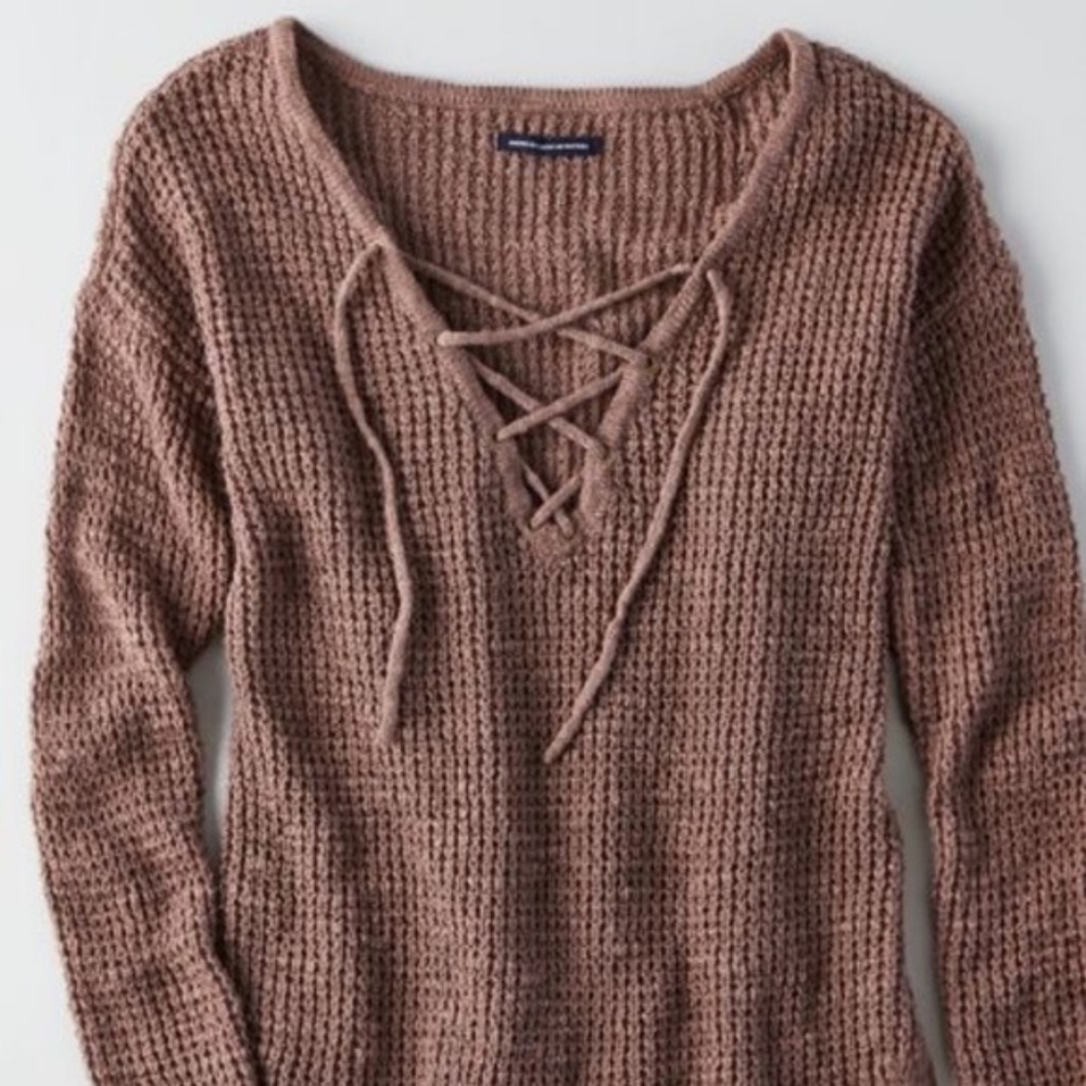 American eagle Lace Up sweater